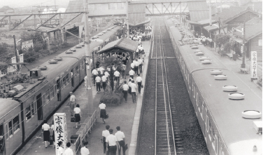 昭和30年ごろの赤間駅の画像