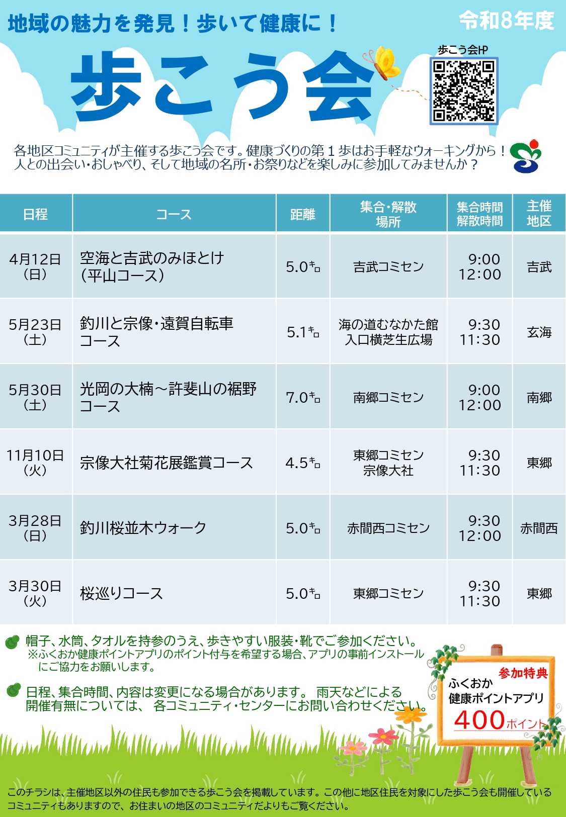 令和8年度歩こう会チラシ