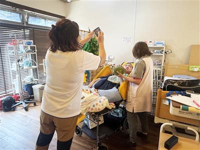 日中の様子をご家族へお見せするお写真も撮影されています。