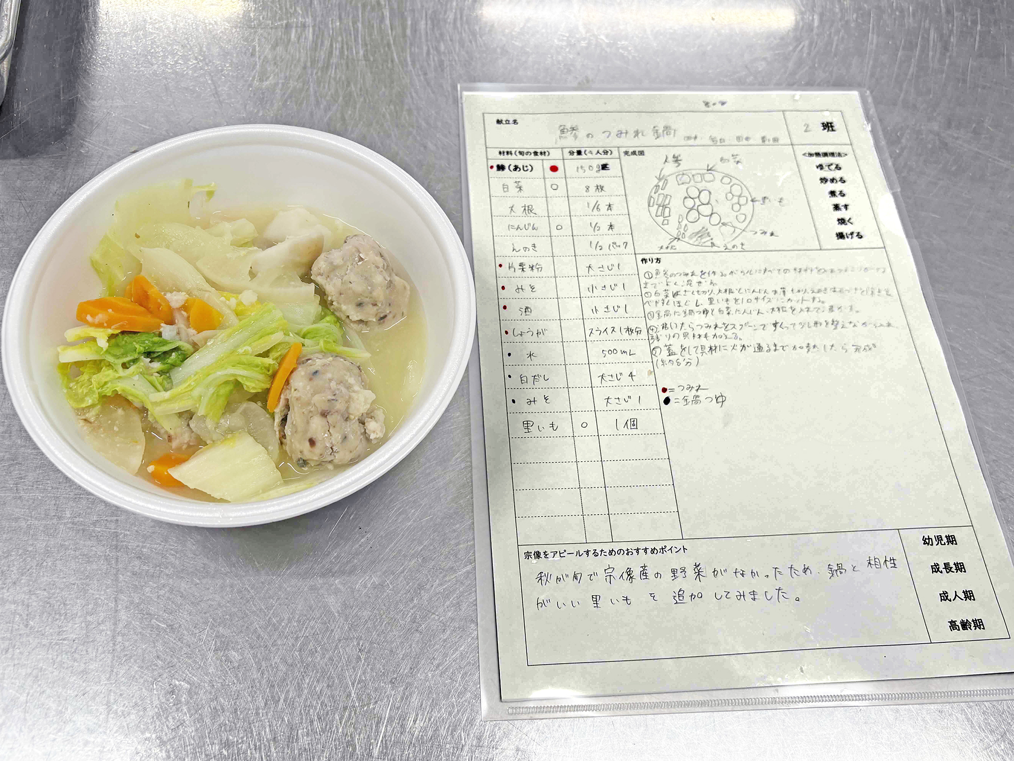 12アジのつみれ鍋