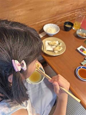 娘はあなごの天ぷらがお気に入りだったようです