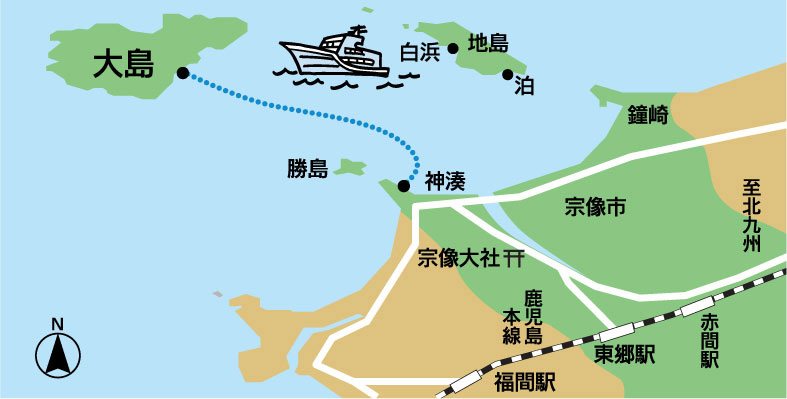 大島航路地図